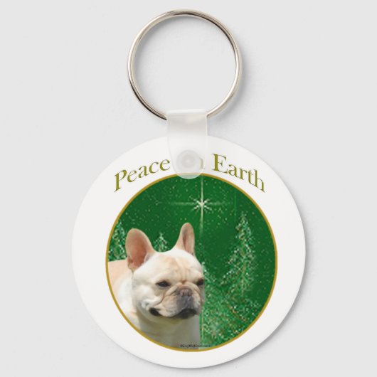 Franse Bulldog vrede Sleutelhanger (Voorkant)