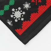 Franse Bulldog | Vrolijk kerstfeest met franje Fleece Deken (Hoek)