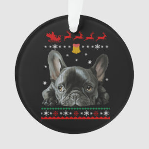 Franse Bulldog   Vrolijk kerstfeest met franje Ornament