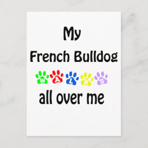 Franse Bulldog wandelingen ontwerp Briefkaart