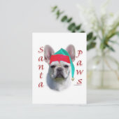 Franse Bulldog (wat) Santa Paws Feestdagenkaart (Staand voorkant)