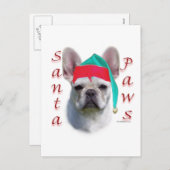 Franse Bulldog (wat) Santa Paws Feestdagenkaart (Voorkant / Achterkant)