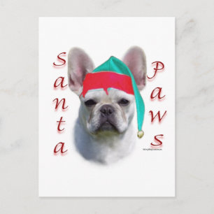 Franse Bulldog (wat) Santa Paws Feestdagenkaart