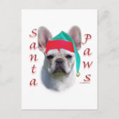 Franse Bulldog (wat) Santa Paws Feestdagenkaart (Voorkant)