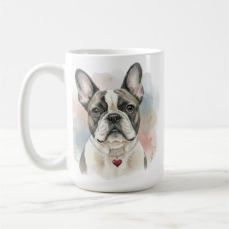 Franse Bulldog Watercolor Mok – Zachte Valentijn