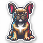 Franse Bulldog waterdichte hond Sticker (Voorkant)