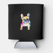 Franse Bulldog Waterverf Hand Drawing Gift Blikjeskoeler (Voorkant)