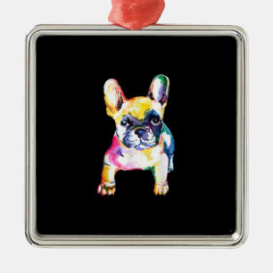 Franse Bulldog Waterverf Hand Drawing Gift Metalen Ornament