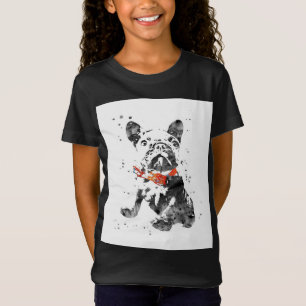 Franse Bulldog Waterverf   Hondenliefhebber Giften T-shirt