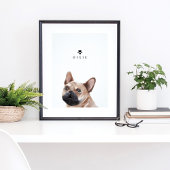 Franse Bulldog Waterverf Illustration Dog's Name Poster