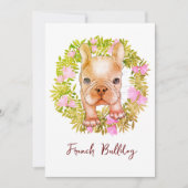 Franse Bulldog. Waterverf schilderen Kaart (Voorkant)