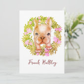 Franse Bulldog. Waterverf schilderen Kaart (Staand voorkant)