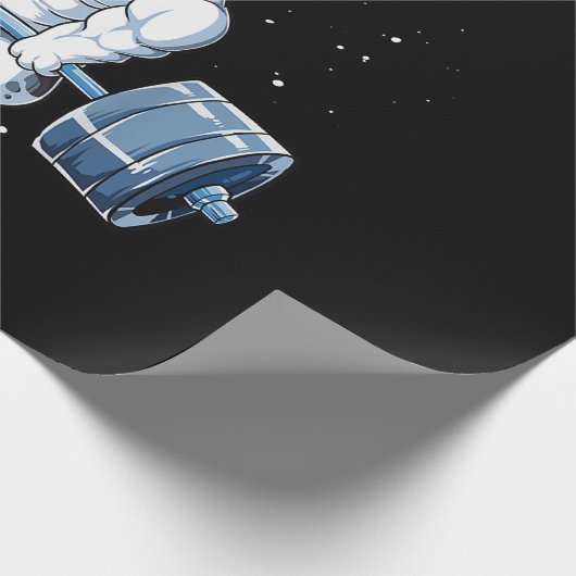 Franse Bulldog Weightlift Funny Deadlift Gym Cadeaupapier (Hoek)