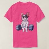 Franse Bulldog Weightlift Funny Deadlift Mannen Fi T-shirt (Design voorkant)