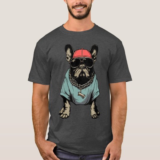 Franse Bulldog Westside Rapper meisje T-shirt (Voorkant)