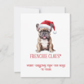 Franse Bulldog Whimsical Kerstmis | Feestdagenkaart (Voorkant)