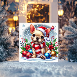 Franse Bulldog Winter Wonderland Kaart