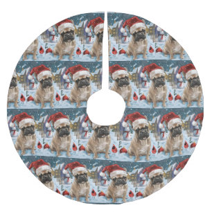 Franse Bulldog Winter Wonderland Kerstvreugde Kerstboom Rok