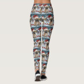 Franse Bulldog Winter Wonderland Kerstvreugde Leggings (Achterkant)