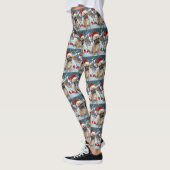 Franse Bulldog Winter Wonderland Kerstvreugde Leggings (Links)
