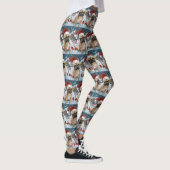 Franse Bulldog Winter Wonderland Kerstvreugde Leggings (Rechts)