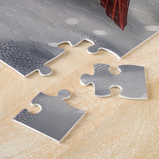 Franse Bulldog Winter Wonderland Kerstvreugde Legpuzzel (Zijkant)