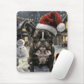 Franse Bulldog Winter Wonderland Kerstvreugde Muismat (Met muis)
