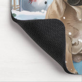 Franse Bulldog Winter Wonderland Kerstvreugde Muismat (Hoek)