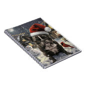 Franse Bulldog Winter Wonderland Kerstvreugde Notitieboek (Rechterzijde)