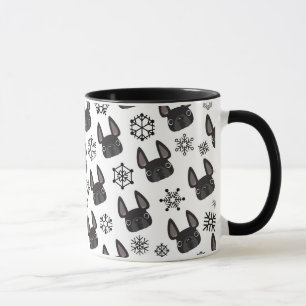 Franse Bulldog Winter Wonderland Mok Black