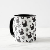 Franse Bulldog Winter Wonderland Mok Black (Voorkant links)