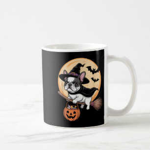 Franse Bulldog Witch Pet Pompoen Halloween Kostuum Koffiemok