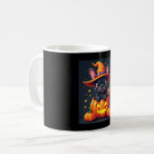 Franse Bulldog Witch Pumpkin Halloween Mannen vrou Koffiemok (Voorkant links)