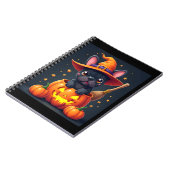 Franse Bulldog Witch Pumpkin Halloween Mannen vrou Notitieboek (Linkerzijde)