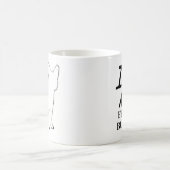 Franse Bulldog Witte Silhouet Koffiemok (Center)