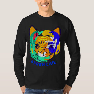 Franse Bulldog Womens Colorful French Bulldog T-shirt