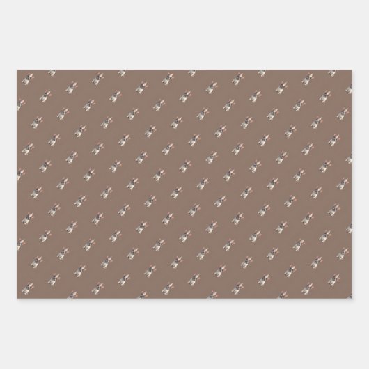 Franse Bulldog Wrap Papier Inpakpapier Vel (Voorkant)