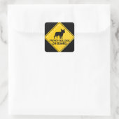 Franse Bulldog Xing Vierkante Sticker (Tas)