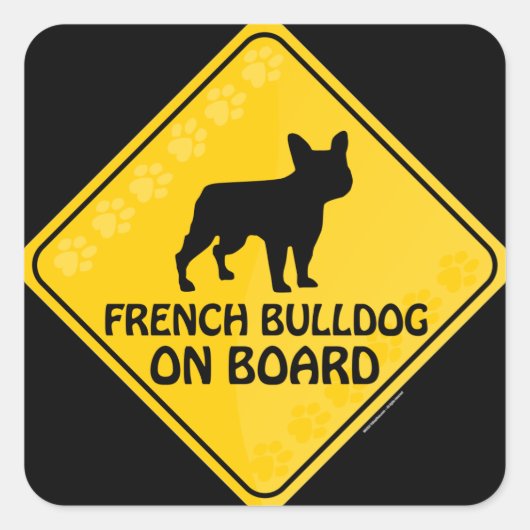 Franse Bulldog Xing Vierkante Sticker (Voorkant)