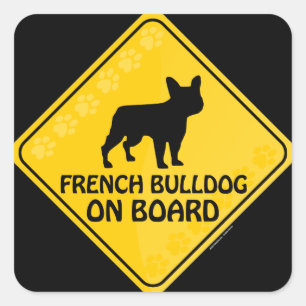 Franse Bulldog Xing Vierkante Sticker