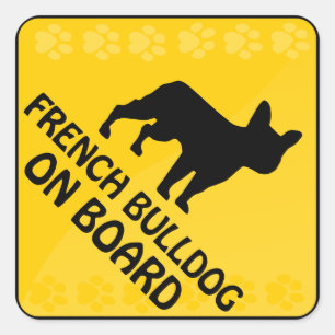 Franse Bulldog Xing Vierkante Sticker
