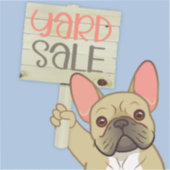 Franse Bulldog Yard Sale Vinyl Sticker (Voorkant)