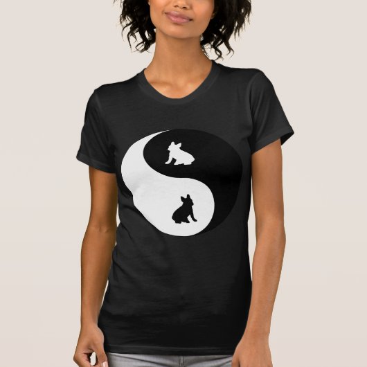 Franse Bulldog Yin Yang T-shirt (Voorkant)