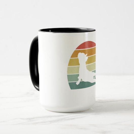 Franse Bulldog Yoga Fun Gift Mok (Voorkant links)