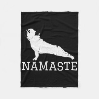Franse Bulldog Yoga Grappige Frenchie Namaste Lief Fleece Deken