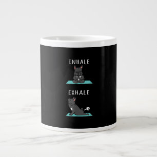 Franse Bulldog Yoga Inhale Exhale Funny Dog Gift . Grote Koffiekop