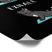 Franse Bulldog Yoga Inhale Exhale Funny Dog Gift Poster (Hoek)