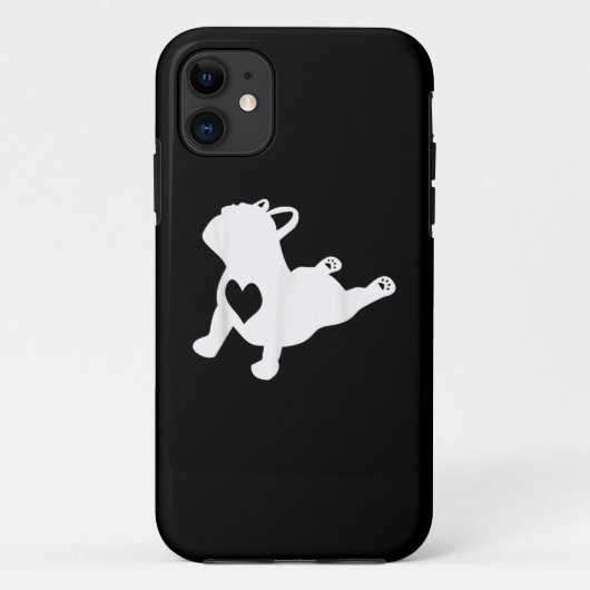Franse Bulldog Yoga Love Heart Frenchie Workout Case-Mate iPhone Case (Achterkant)