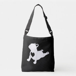 Franse Bulldog Yoga Love Heart Frenchie Workout Crossbody Tas