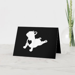 Franse Bulldog Yoga Love Heart Frenchie Workout Kaart